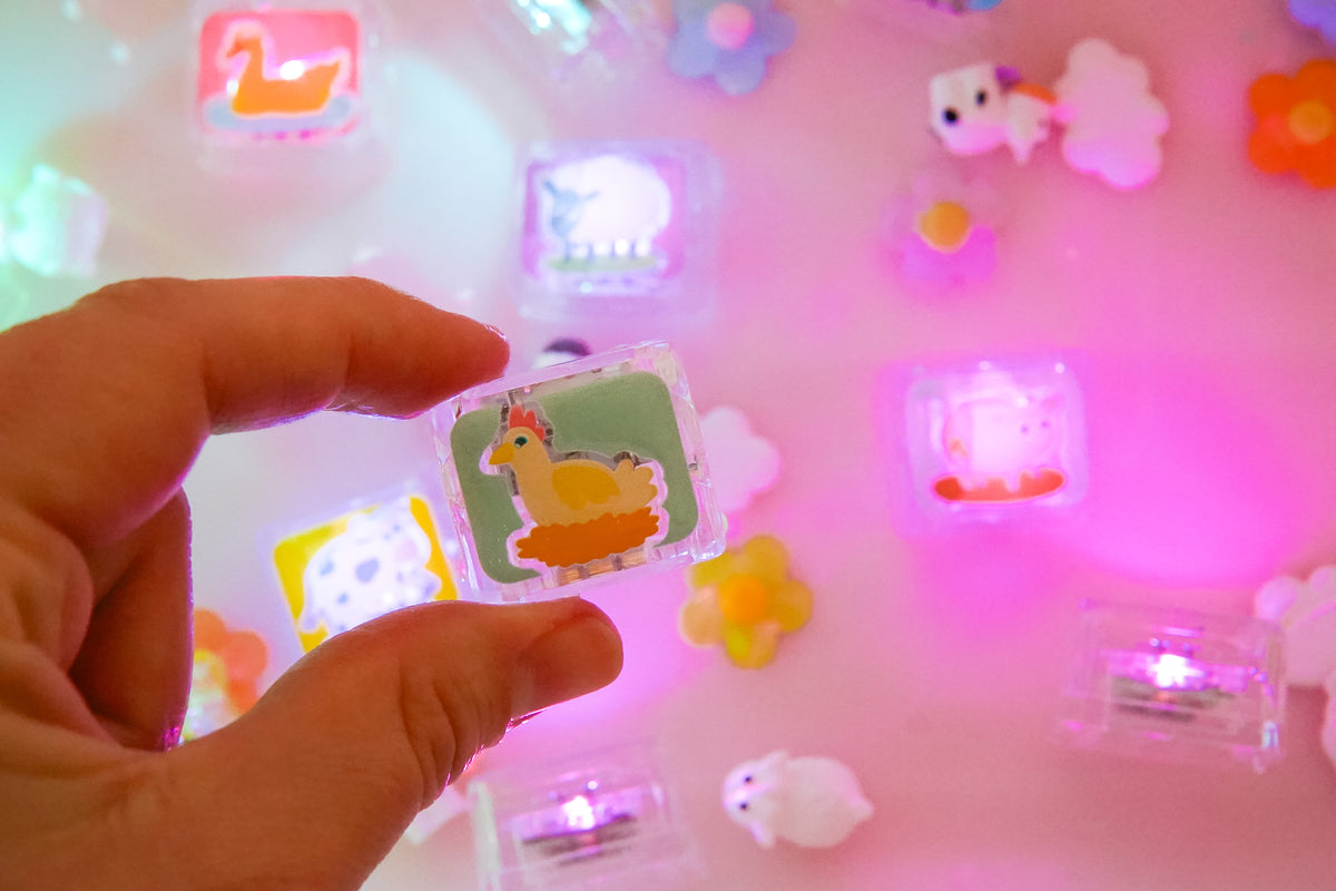 Glo Pals Cubes lumineux Ferme - Lot de 6