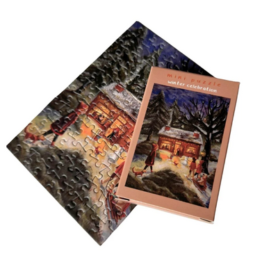 Mini Puzzle Winter Celebration - 99 pièces Illustratrice E. Bennink