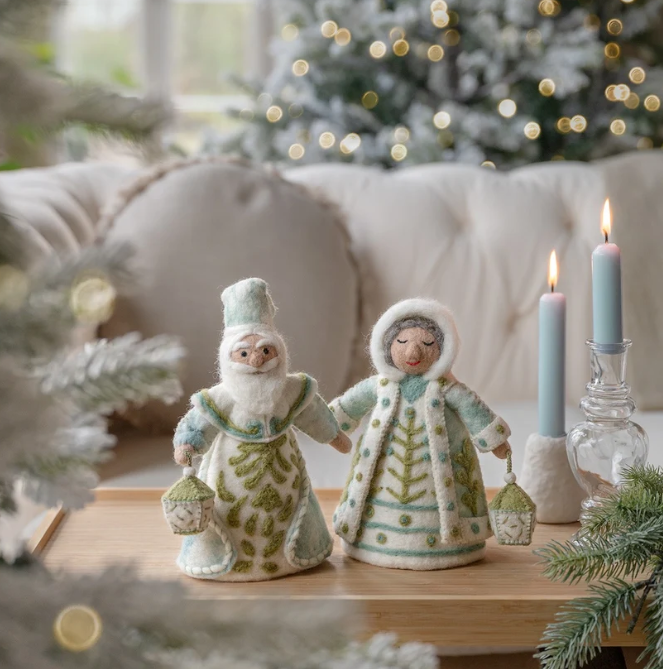 Reine d'hiver décoration en feutrine de laine - Sjaal met Verhaal