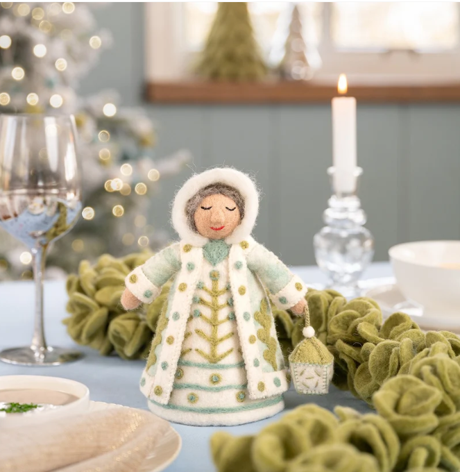 Reine d'hiver décoration en feutrine de laine - Sjaal met Verhaal