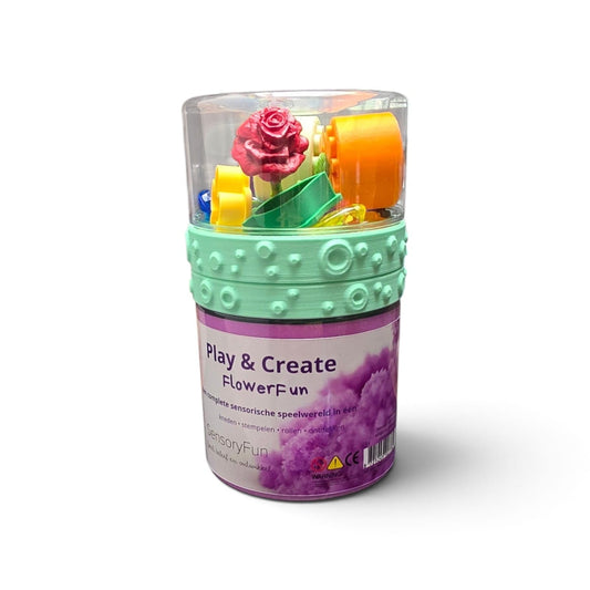 Sensoryfun Play & Create Flowerfun - Lot complet de sable magique et accessoires