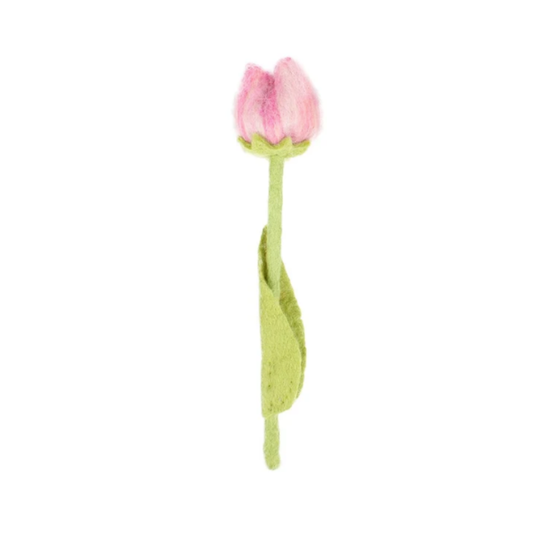 Sjaal met Verhaal Tulipes en feutrine de laine - à l'unité