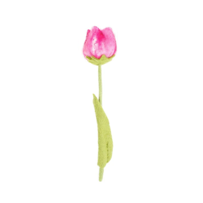 Sjaal met Verhaal Tulipes en feutrine de laine - à l'unité