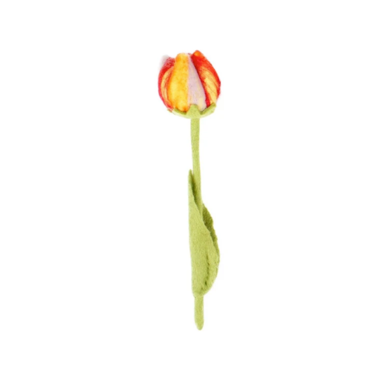 Sjaal met Verhaal Tulipes en feutrine de laine - à l'unité