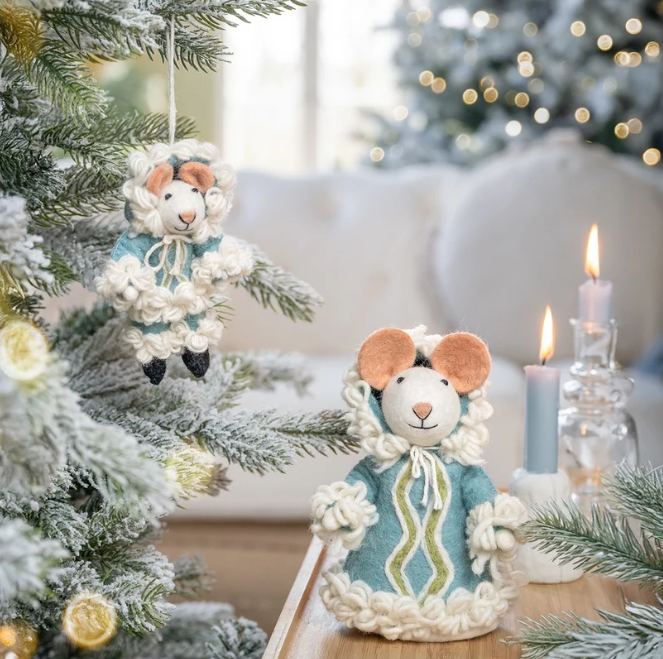 Souris d'hiver en feutrine de laine - Sjaal met Verhaal