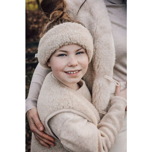 Alwero Bandeau pour cheveux en laine Dijon - Sable