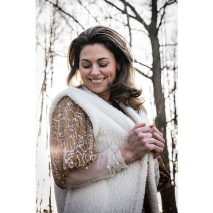 Alwero Gilet sans manche en laine Adulte Folker - Naturel