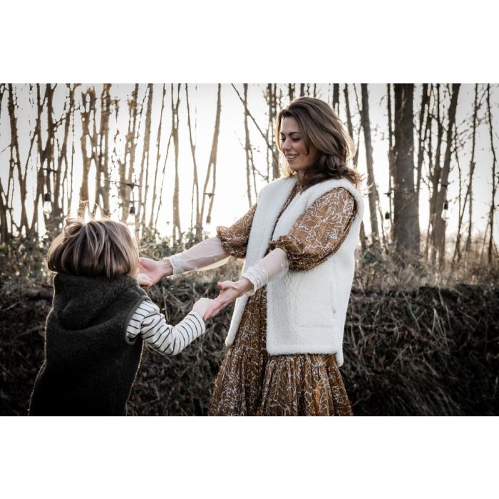 Alwero Gilet sans manche en laine Adulte Folker - Naturel