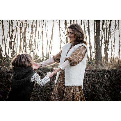 Alwero Gilet sans manche en laine Adulte Folker - Naturel