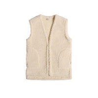 Alwero Gilet sans manche en laine Adulte Folker - Naturel