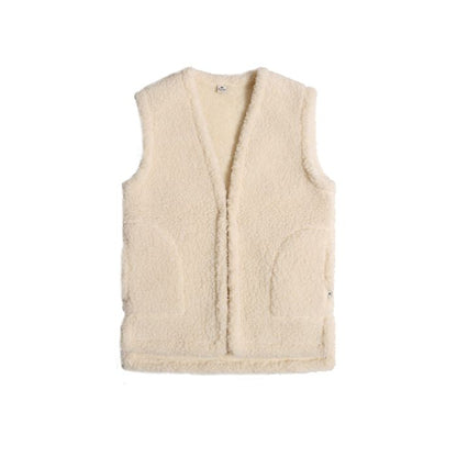 Alwero Gilet sans manche en laine Adulte Folker - Naturel