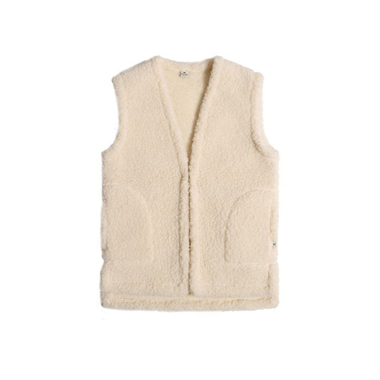 Alwero Gilet sans manche en laine Adulte Folker - Naturel