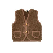 Alwero Gilet sans manche en laine Alpen Junior - Marron