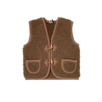 Alwero Gilet sans manche en laine Alpen Junior - Marron