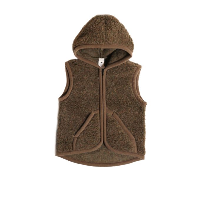 Alwero Gilet sans manche en laine Robby - Marron