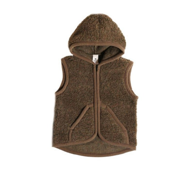 Alwero Gilet sans manche en laine Robby - Marron