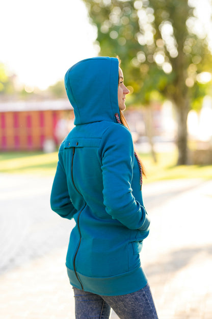 AngelWings Hoodie de portage Bleu Océan