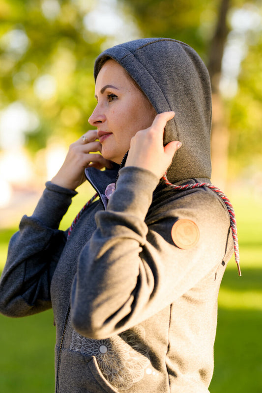 AngelWings Hoodie de portage Gris Foncé