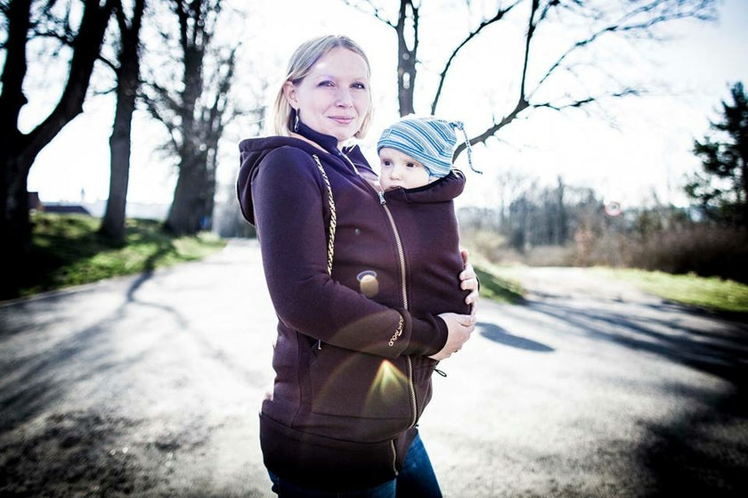 Angel Wings Hoodie de portage Marron