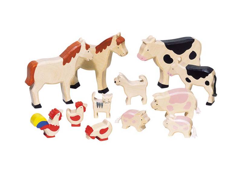 Animaux de la ferme en bois II GOKI