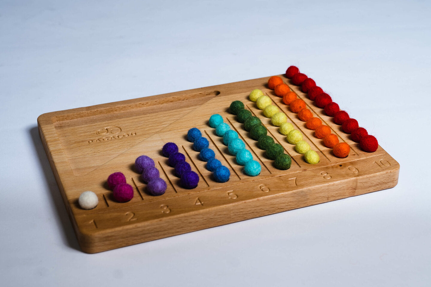 Apprendre à compter 1- 10 + 55 billes colorées Pagalou Toys