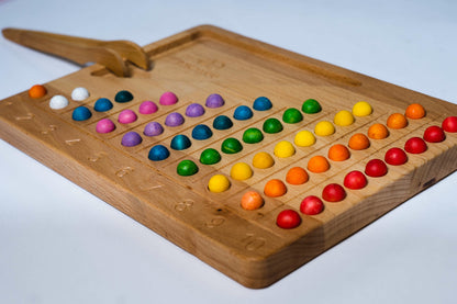 Apprendre à compter 1- 10 + 55 billes colorées Pagalou Toys