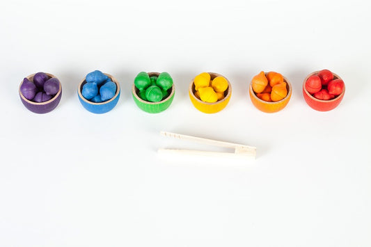 6 Bols, 36 Glands colorés et 1 Pince Grapat