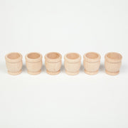 Lot de 6 Petits pots en bois Naturel Grapat