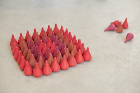 Mandala Petites flammes rouge en bois - Lot de 36 Grapat