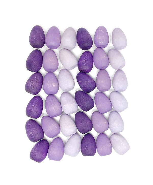Mandala Petits oeufs violets - Lot de 36 Grapat