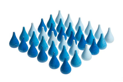 Mandala Gouttes d'eau bleues - Lot de 36 Grapat