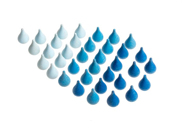 Mandala Gouttes d'eau bleues - Lot de 36 Grapat