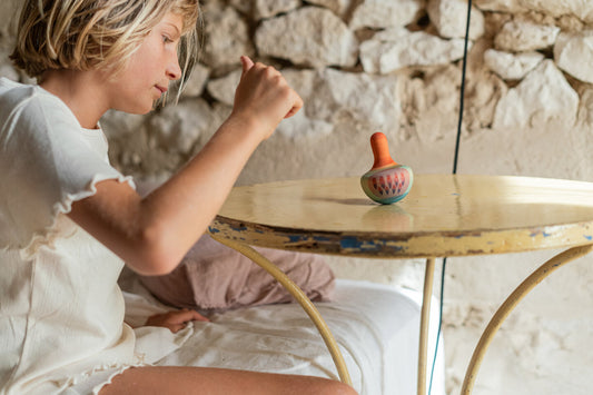 Mellow orange bird Culbutos en bois Grapat
