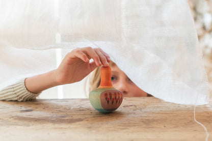 Mellow orange bird Culbutos en bois Grapat