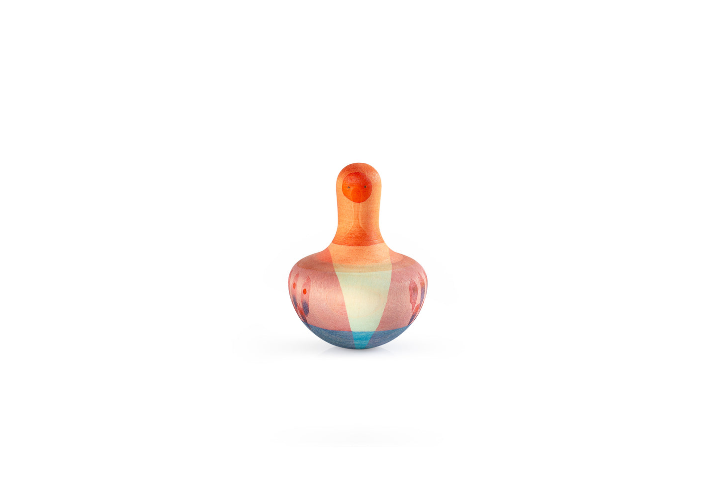 Mellow orange bird Culbutos en bois Grapat