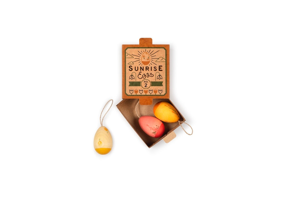 Grapat Sunrise Lot de 3 oeufs en bois