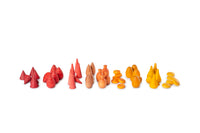 Grapat Mandala Mix couleurs chaudes - Lot de 81