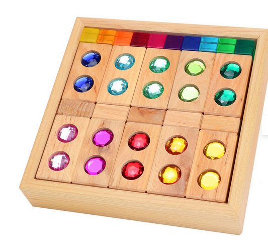 Route des couleurs + cubes translucides Bauspiel