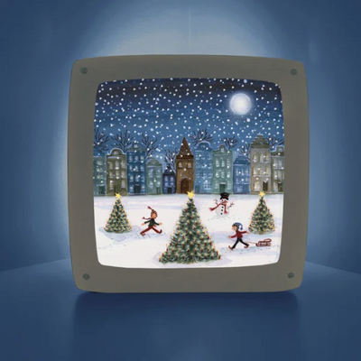Carte à insérer pour Lampe Au fil des Saisons - Illustratrice Bijdehansje - Christmas Skating