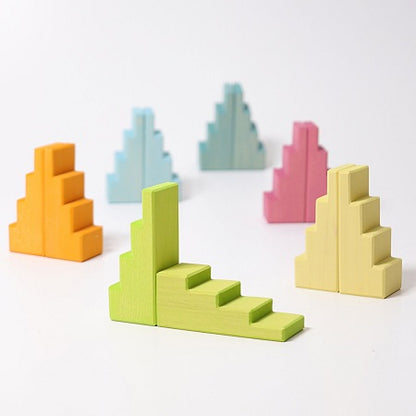 Blocs de construction en escalier Pastel Grimm's