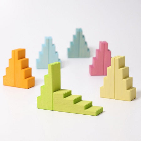 Blocs de construction en escalier Pastel Grimm's