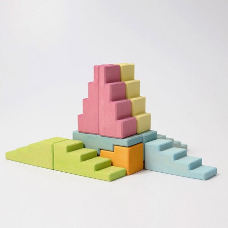 Blocs de construction en escalier Pastel Grimm's