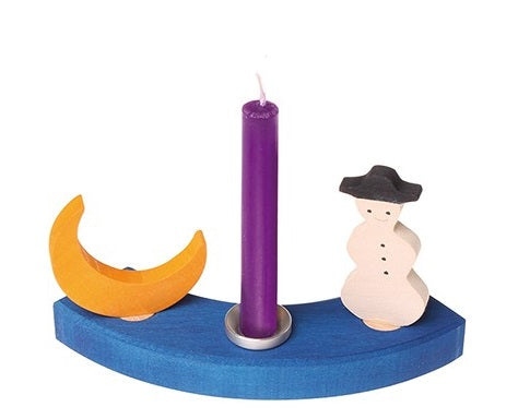 Figurine en bois bonhomme de neige