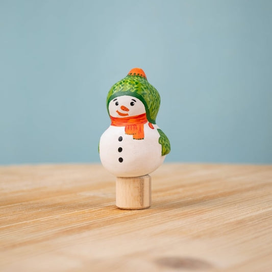 BumbuToys Figurine en bois pour couronne de célébration - Bonhomme de neige