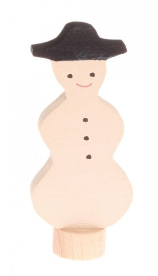 Figurine en bois bonhomme de neige