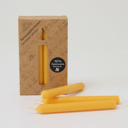 12 bougies Amber 10% cire d'abeille GRIMM's