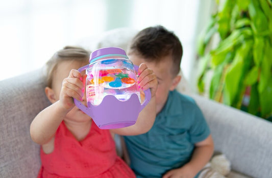 Bouteille de jeu sensoriel à remplir Glo Pals Violet