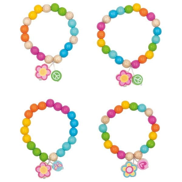 Goki Bracelet en bois coloré Flower Power