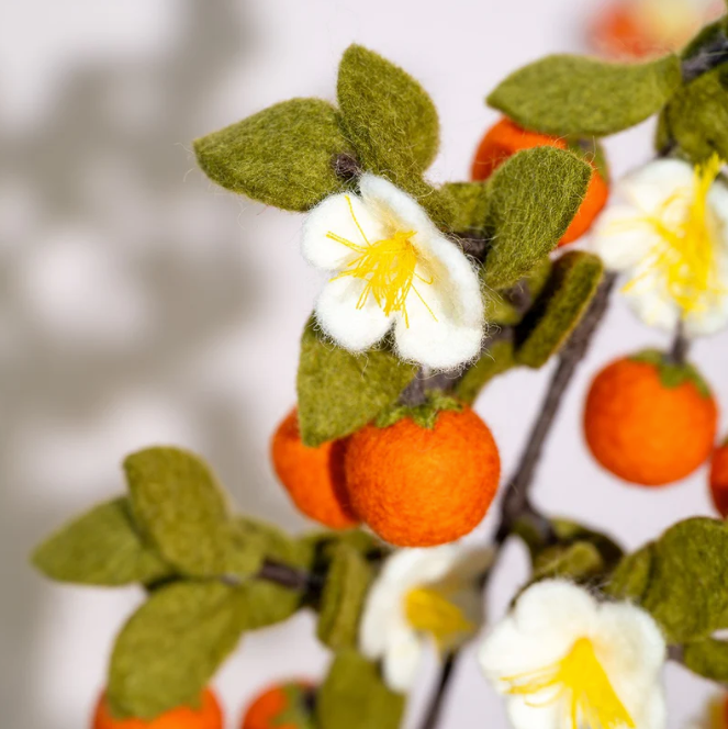 Branche de Fleurs d'Oranger en feutrine de laine - Sjaal met Verhaal