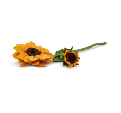 Branche de Tournesol en feutrine de laine - Sjaal met Verhaal